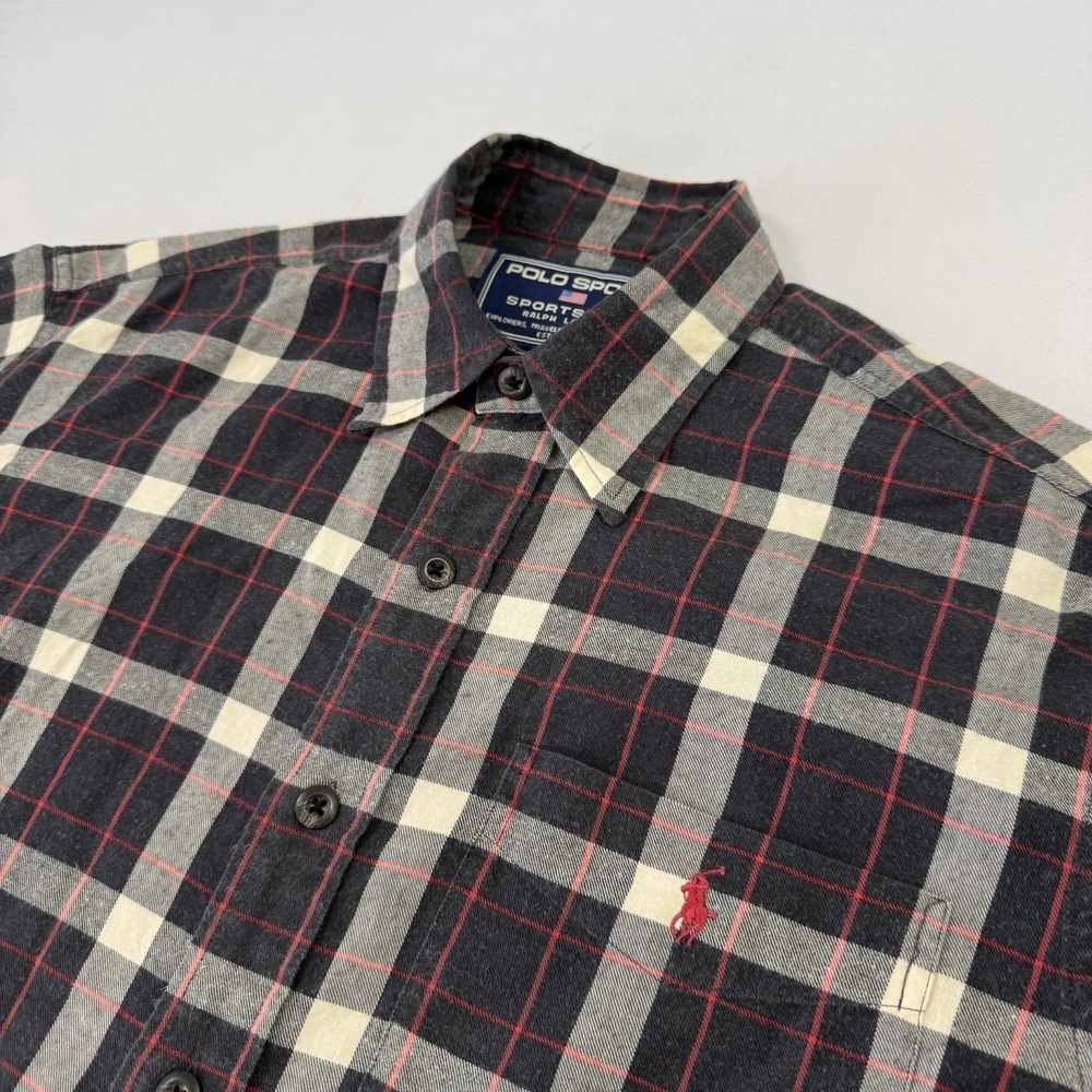 Ralph Lauren Polo Sport Sportsman‎ Men's Flannel Shirt Plaid Multicolor Medium